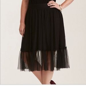 Torrid black mesh skirt